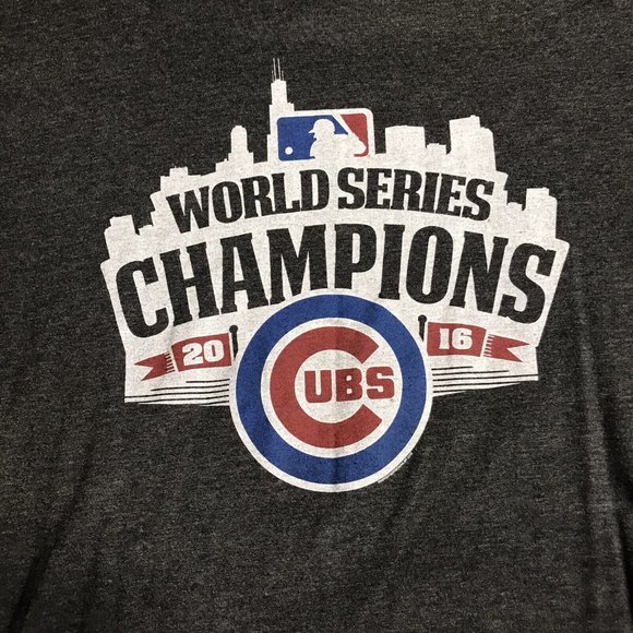 Wrights and Ditson Chicago Cubs 2016 World Series Champions Mens T-shirt Size L - Picture 2 of 5